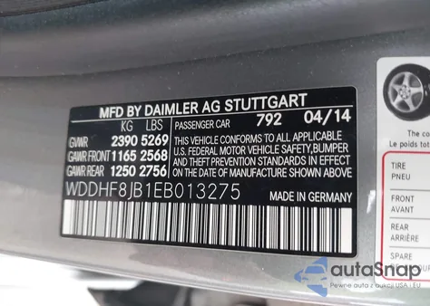 2014 Mercedes-Benz E 350 4Matic from USA, damaged, VIN WDDHF8JB1EB013275